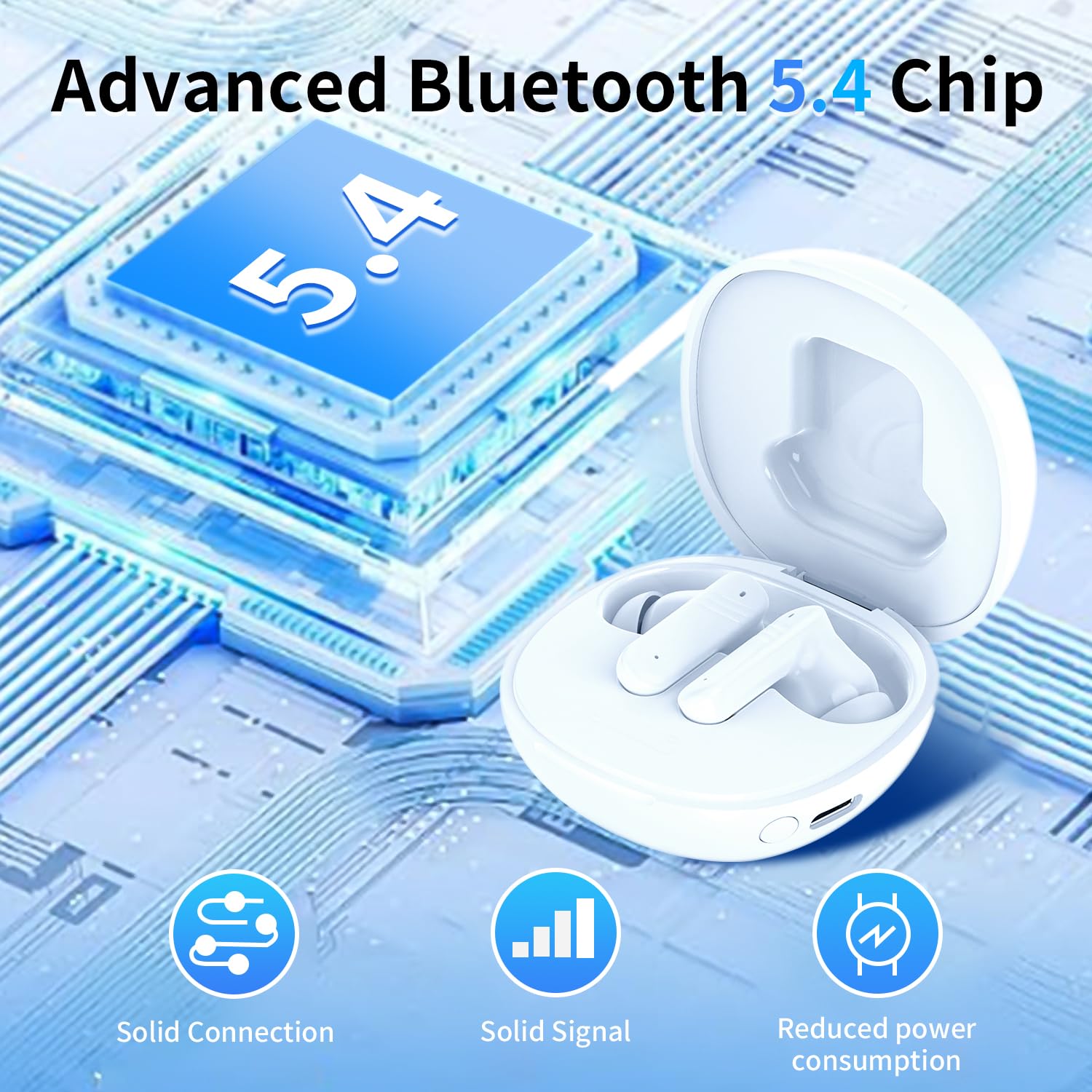 SZHYHTIKI Wireless Bluethooth Earphones,Touch Screen Bluetooth